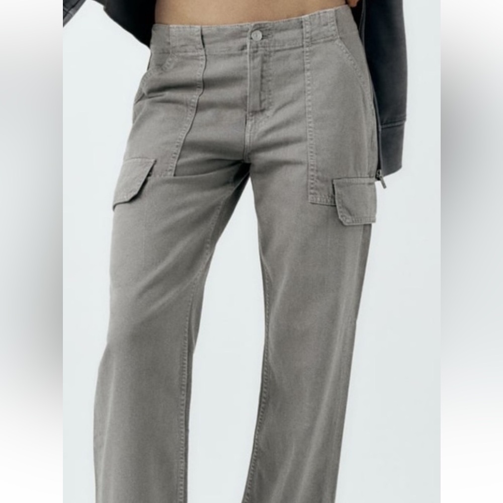 Zara Charcoal Cargo Pants
